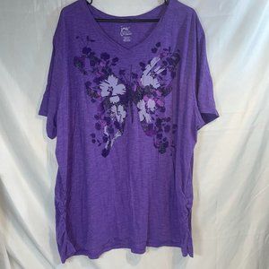 Just My Size Plus Size Comfy Butterfly Tee